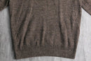 alpaca half-zip knit sweater