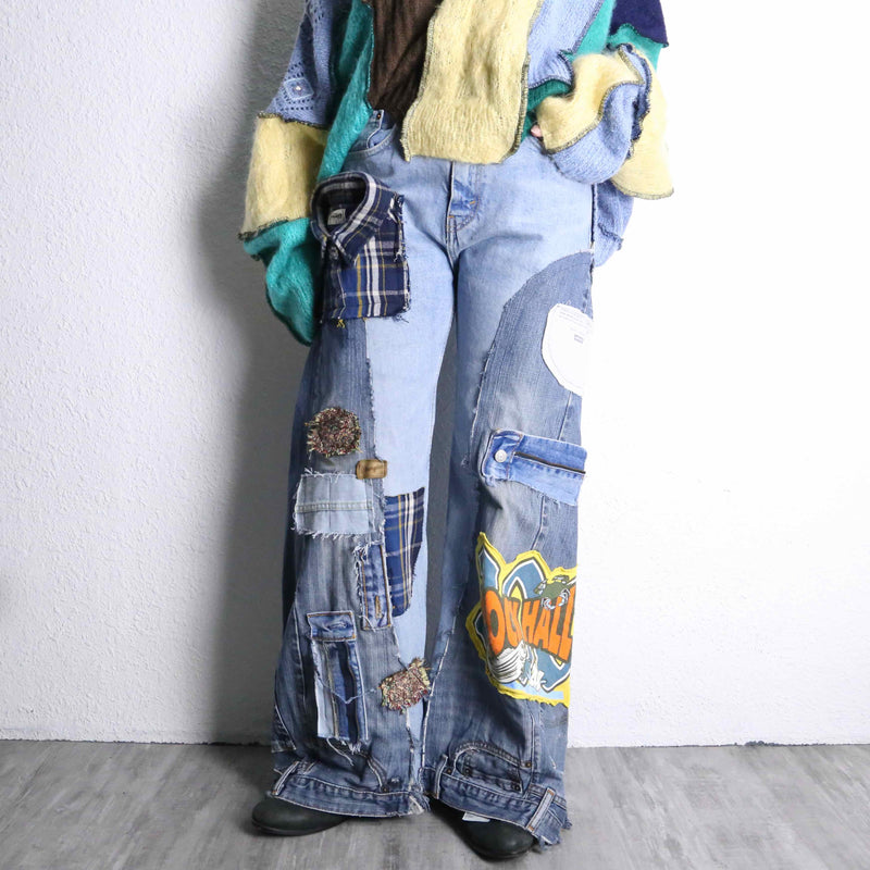 "Re:make"patchworkwide denim