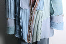 "Re:make" blue gradation mohair mix loose cardigan