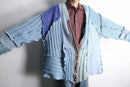 "Re:make" blue gradation mohair mix loose cardigan