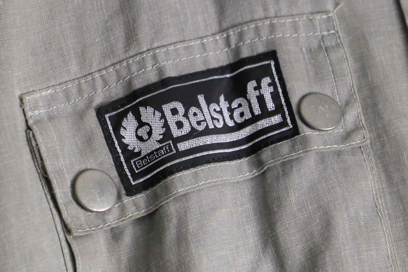 "Belstaff" light gray color linen field jacket