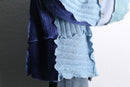 "Re:make" blue gradation mohair mix loose cardigan