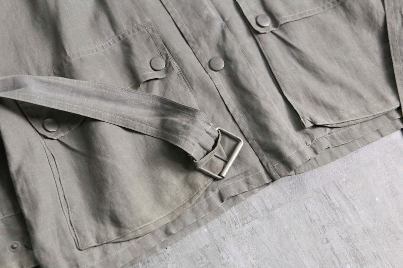 "Belstaff" light gray color linen field jacket