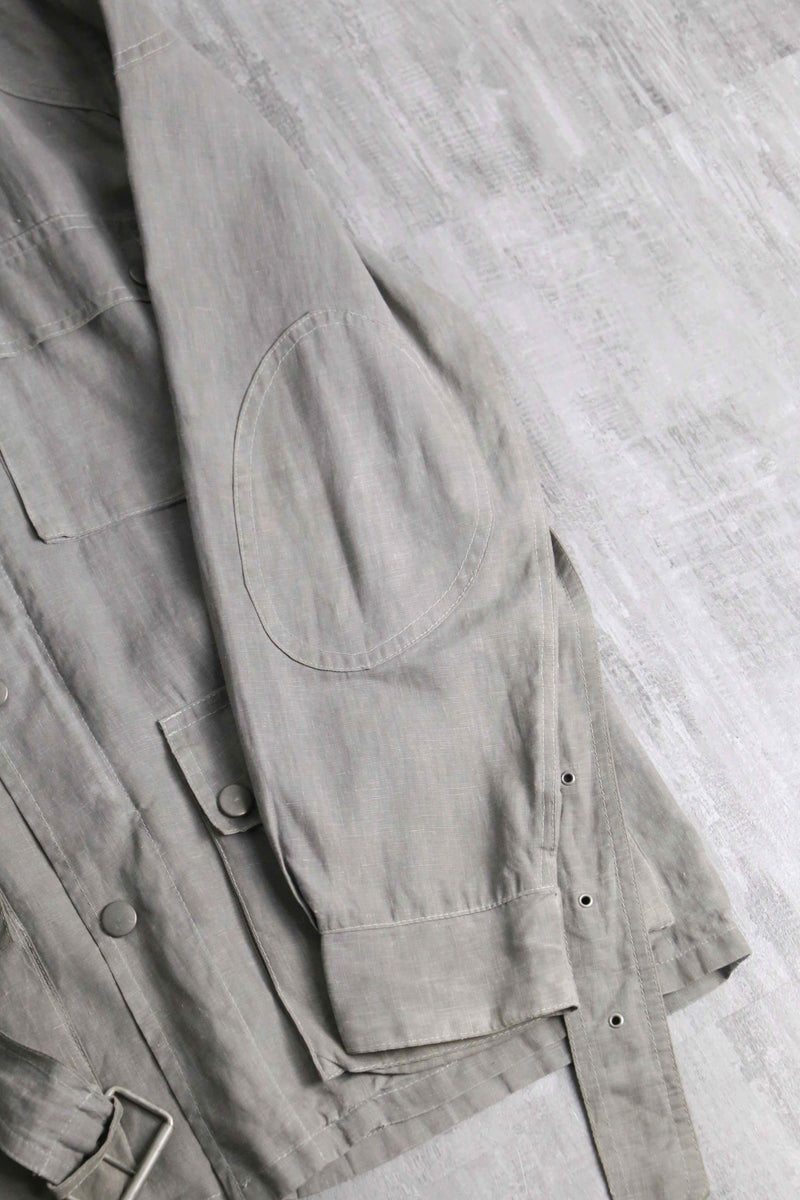 "Belstaff" light gray color linen field jacket