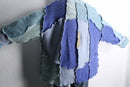 "Re:make" blue gradation mohair mix loose cardigan