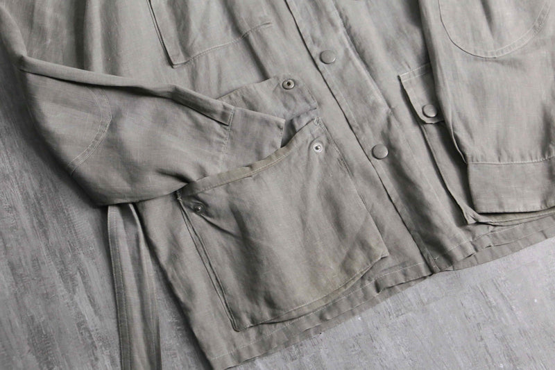 "Belstaff" light gray color linen field jacket