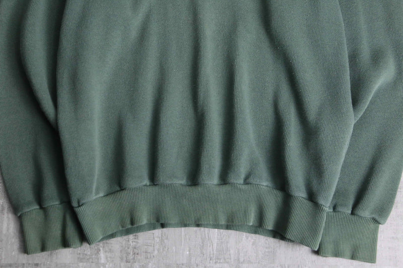 "LACOSTE" khaki half button up knit