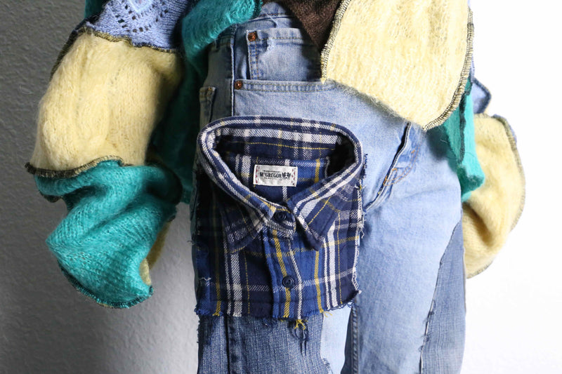"Re:make"patchworkwide denim