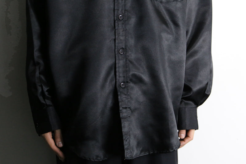 “STACY ADAMS” gloss black L/S shirt