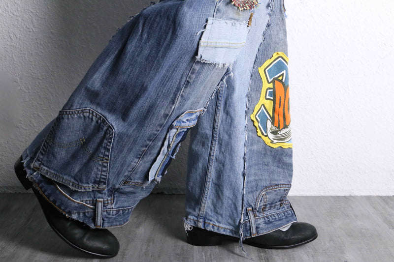 "Re:make"patchworkwide denim