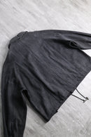 "Re:make" leather switch design denim blouson