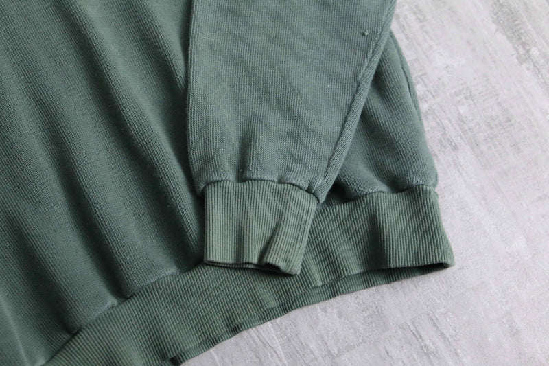 "LACOSTE" khaki half button up knit