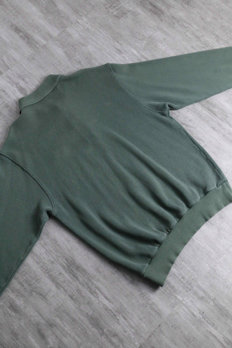 "LACOSTE" khaki half button up knit