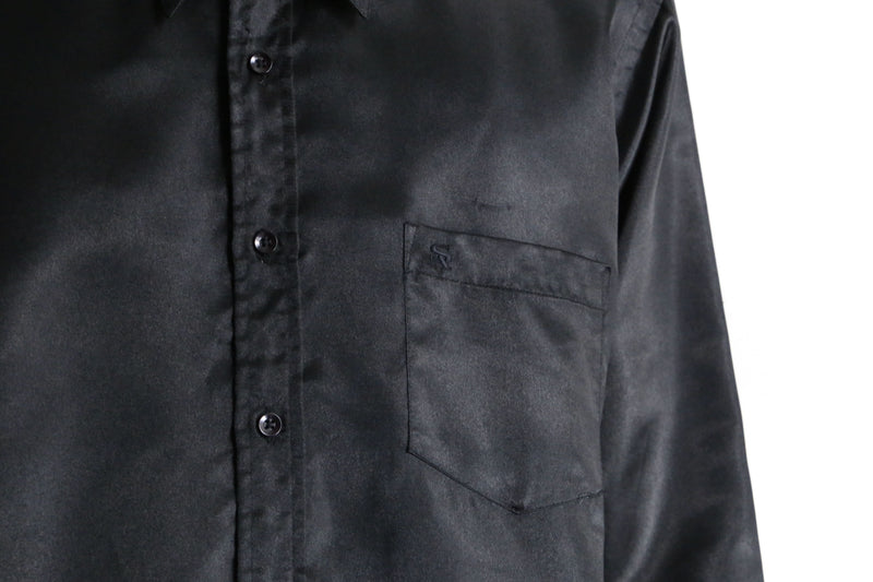 “STACY ADAMS” gloss black L/S shirt