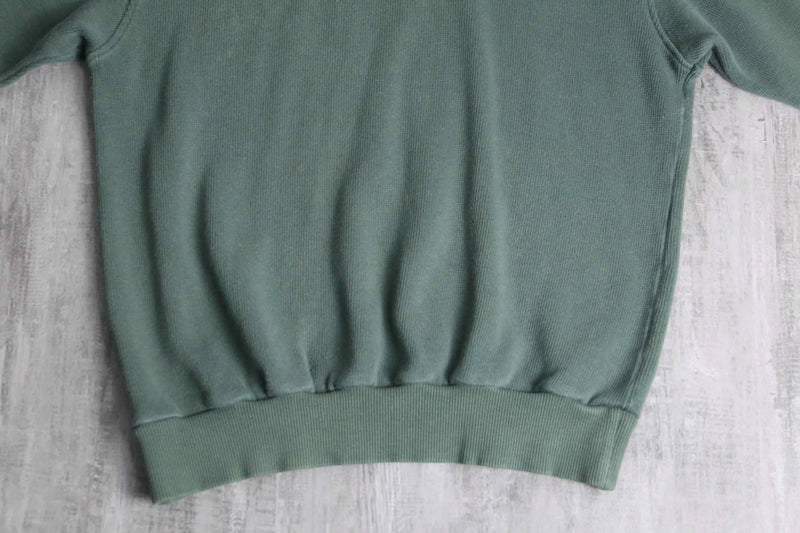 "LACOSTE" khaki half button up knit