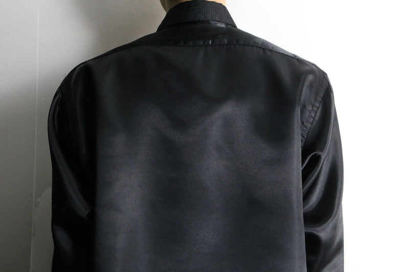 “STACY ADAMS” gloss black L/S shirt