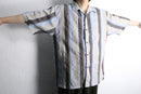 “STACY ADAMS” botanical stripe design S/S shirt