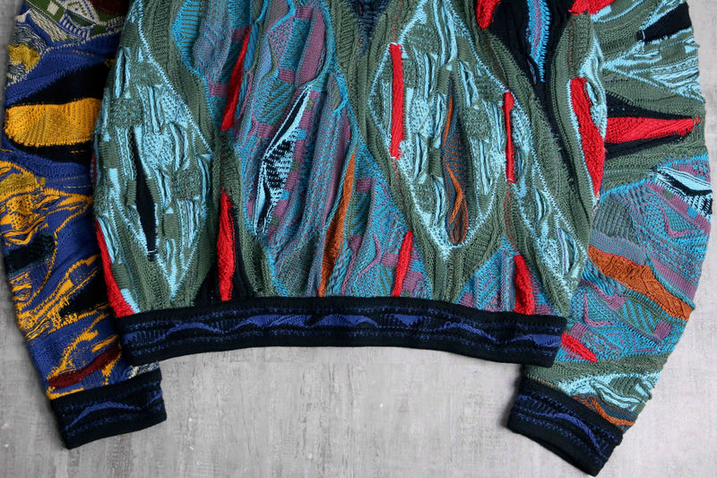 “COOGI”multicolor 3D cotton knit