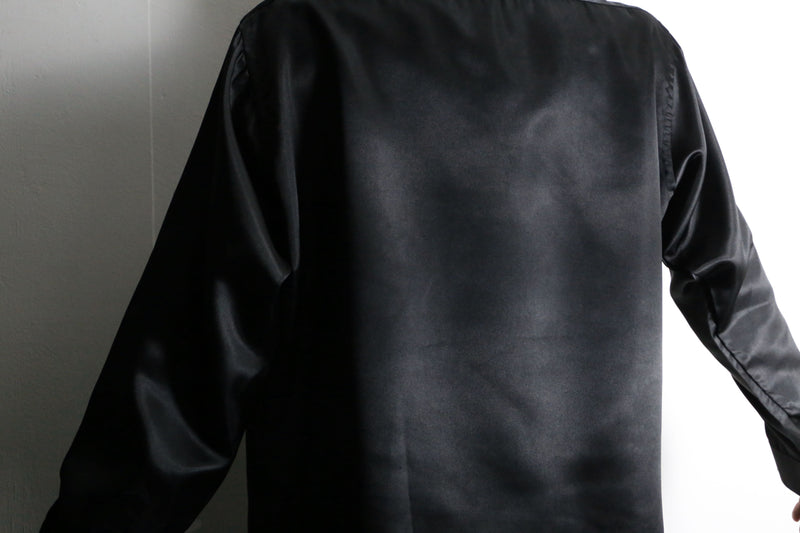 “STACY ADAMS” gloss black L/S shirt