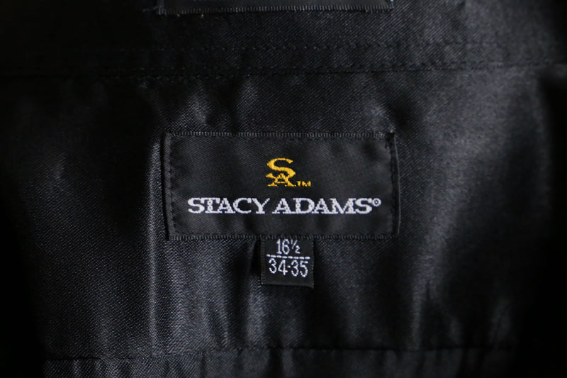 “STACY ADAMS” gloss black L/S shirt