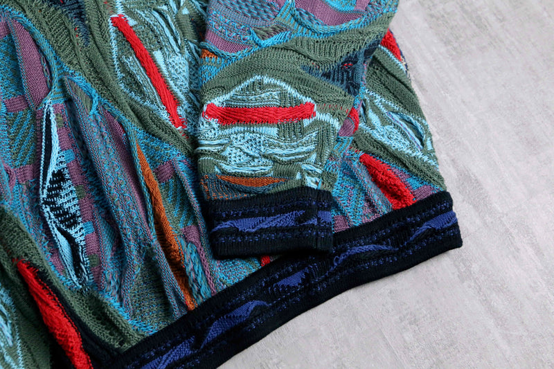 “COOGI”multicolor 3D cotton knit