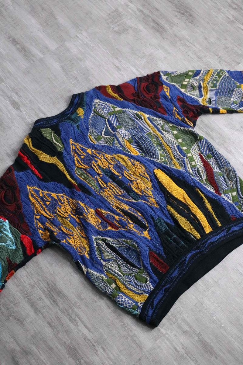 “COOGI”multicolor 3D cotton knit