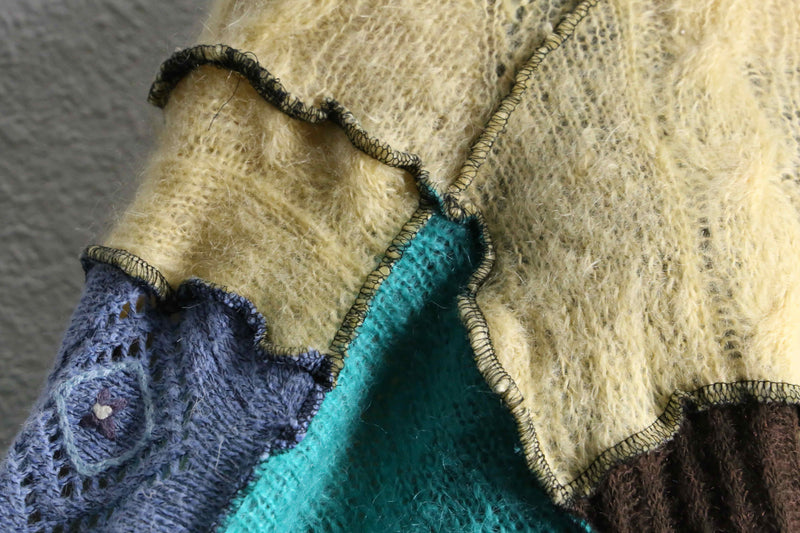 "Re:make" random docking wide sleeve knit