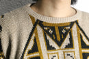 geometric jacquard oversized knit