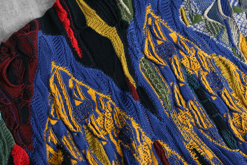 “COOGI”multicolor 3D cotton knit