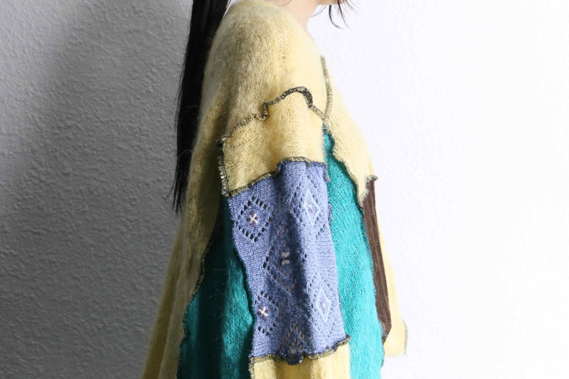 "Re:make" random docking wide sleeve knit