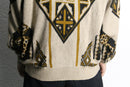 geometric jacquard oversized knit