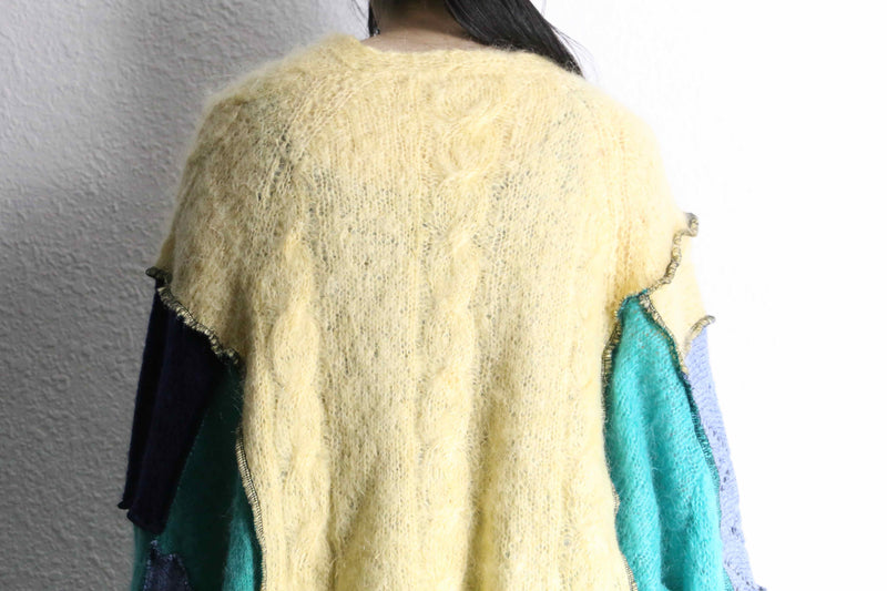 "Re:make" random docking wide sleeve knit