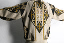 geometric jacquard oversized knit