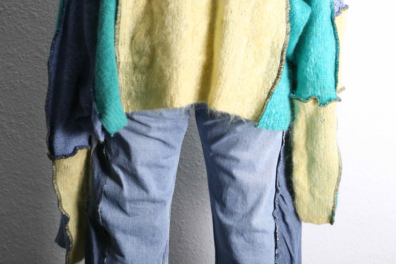 "Re:make" random docking wide sleeve knit