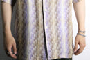 “STACY ADAMS” pastel stripe ramie S/S shirt