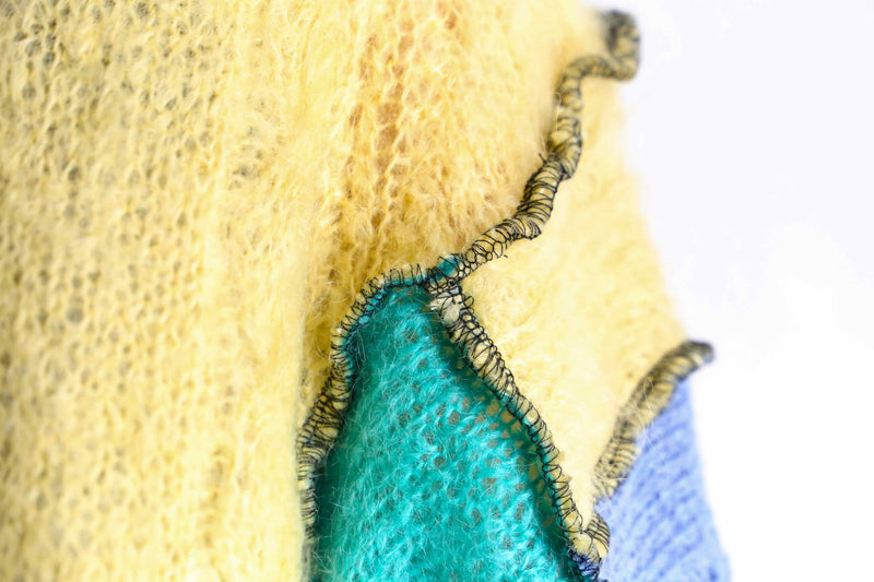 "Re:make" random docking wide sleeve knit