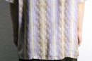 “STACY ADAMS” pastel stripe ramie S/S shirt