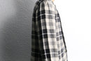 country check linen×rayon easy tailored jacket