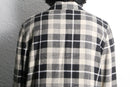 country check linen×rayon easy tailored jacket