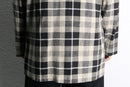 country check linen×rayon easy tailored jacket