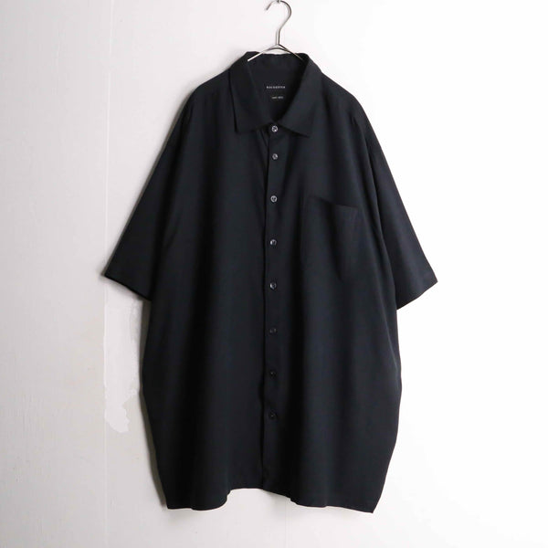mud black color H/S silk shirt