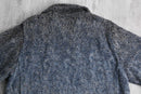 wolf pattern fleece zip jacket