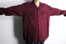 “TOMMY HILFIGER” bordeaux open collar rayon shirt