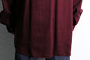 “TOMMY HILFIGER” bordeaux open collar rayon shirt