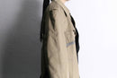 “Re:make” beige × black zip trench coat