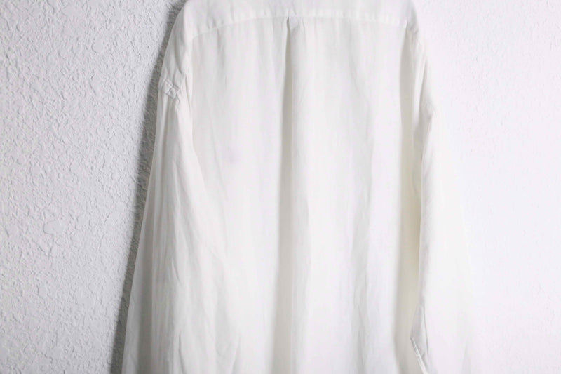 "Polo by RalphLauren" white refinement linen L/S shirt