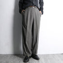charcoal gray two-tuck wide slacks