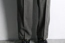 charcoal gray two-tuck wide slacks