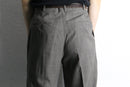 charcoal gray two-tuck wide slacks