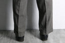 charcoal gray two-tuck wide slacks